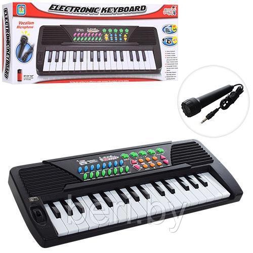 Детский синтезатор пианино TLF-014F USB с микрофоном, 32 клавиши, радио FM