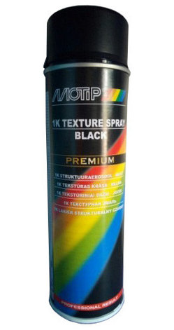 MOTIP 04123 1K Текстурная краска Texture Spray Black 500ml, фото 2