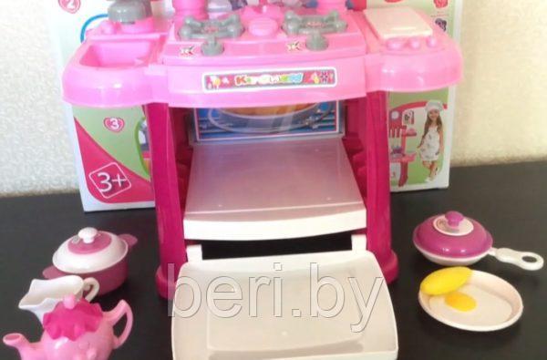 Детская игровая кухня 3584, электронная кухня, со светом и звуком, 11 предметов, розовая - фото 3 - id-p87189563