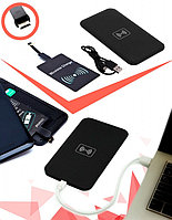 Беспроводная зарядка для смартфонов с Micro USB и Lightning разъемами, черный