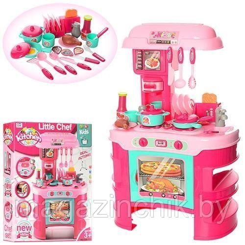 Детская игровая кухня розовая 008-908 свет, звук
