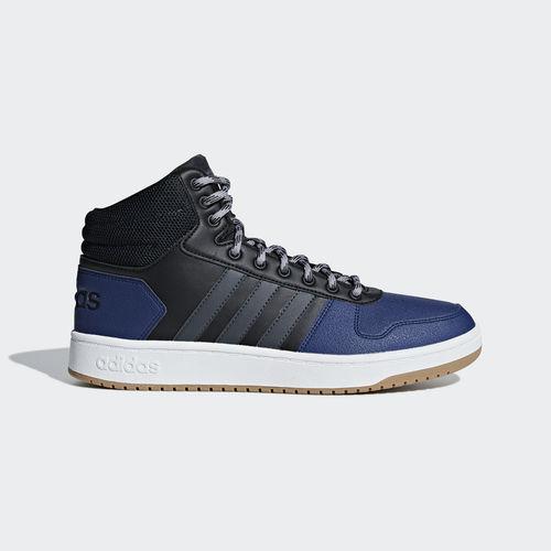 КРОССОВКИ Adidas HOOPS 2.0 MID СИНИЕ - фото 1 - id-p87250529