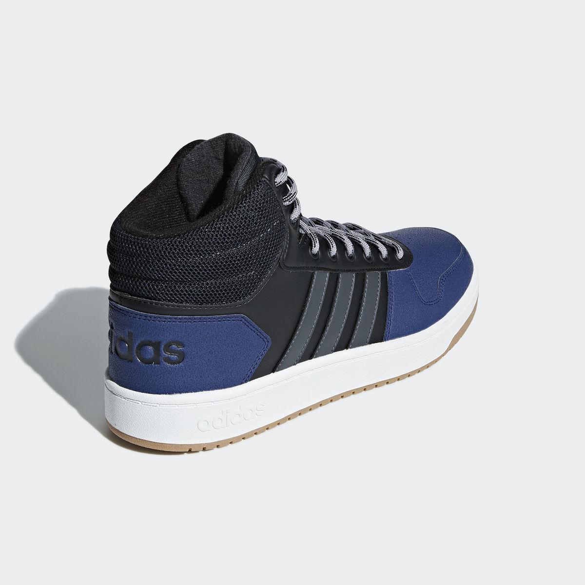 КРОССОВКИ Adidas HOOPS 2.0 MID СИНИЕ - фото 2 - id-p87250529