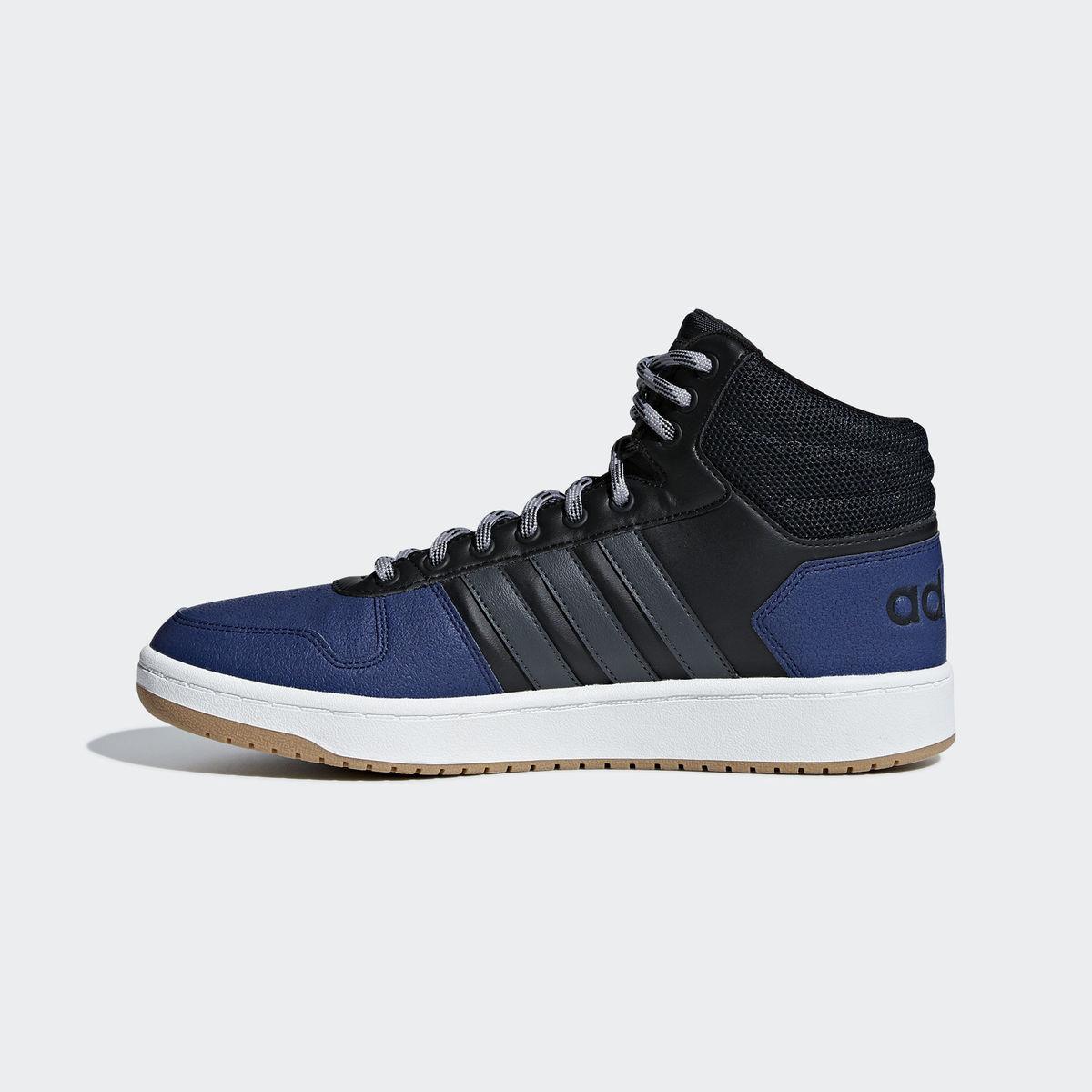 КРОССОВКИ Adidas HOOPS 2.0 MID СИНИЕ - фото 3 - id-p87250529