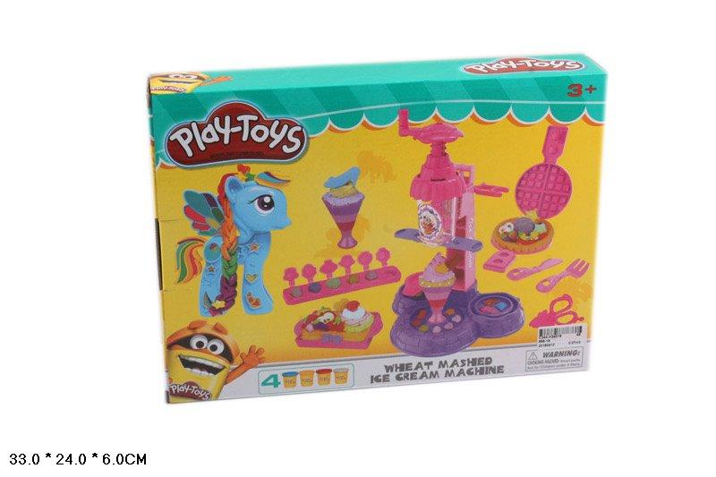 Набор пластилина Play-Toys "Мороженица", арт.666-19 4 баночки - фото 1 - id-p87328248