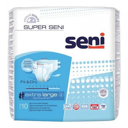 Подгузники для взрослых SUPER SENI EXTRA LARGE 10 шт., фото 2