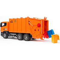 Мусоровоз Scania (цвет оранжевый) (подходит модуль со звуком и светом Bruder (Брудер) 03560, фото 1