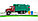 Мусоровоз MACK (зелёный фургон, красная кабина) Bruder (Брудер) 02812, фото 6