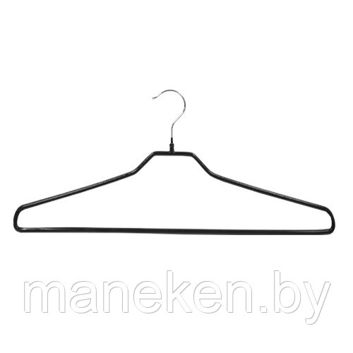 Металлические вешалки-плечики для одежды (обрезиненные-силиконовые), черные - фото 1 - id-p87367879