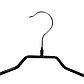 Металлические вешалки-плечики для одежды (обрезиненные-силиконовые), черные, фото 2