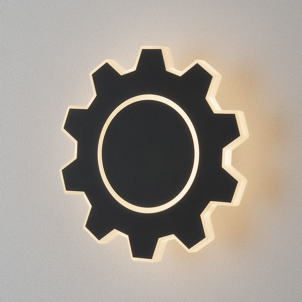 Настенный светодиодный светильник Gear M LED черный (MRL LED 1095)