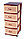 Комод пластиковый "Сетка", elf-017, 4-х секционный с декором, Эльфпласт, белый, фото 2