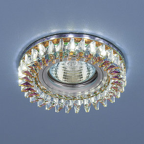Встраиваемый точечный светильник с LED подсветкой 2216 MR16 MLT/CH мульти/хром, фото 2