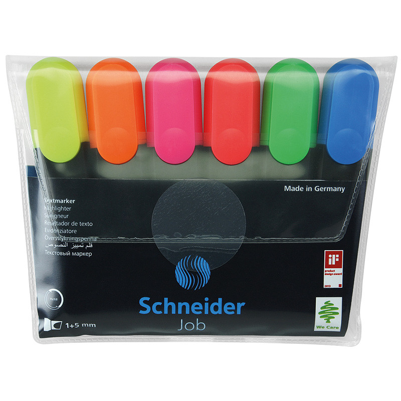 Набор текстовых маркеров SCHNEIDER 150 JOB 6 цветов (цена с НДС)