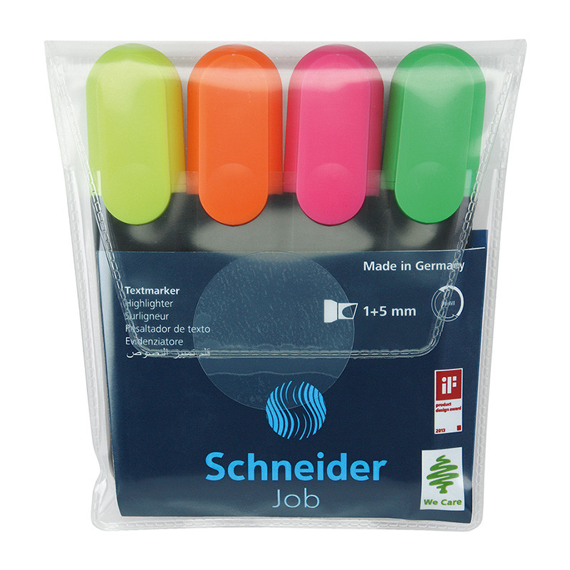 Набор текстовых маркеров SCHNEIDER 150 JOB 4 цвета (цена с НДС) - фото 1 - id-p87391969