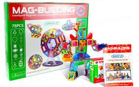 Детский магнитный объемный конструктор Mag-Building 78 деталей маг билдинг для детей геометрические фигуры - фото 3 - id-p87395876