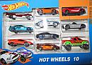 Набор машинок Хот Вилс Hot Wheels 10 металлических машинок, масштаб 1:64, 7,5 см, фото 2