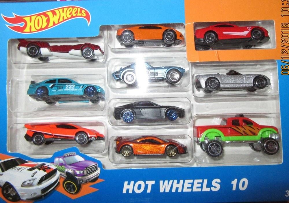 Набор машинок Хот Вилс Hot Wheels 10 металлических машинок, масштаб 1:64, 7,5 см - фото 2 - id-p87397105