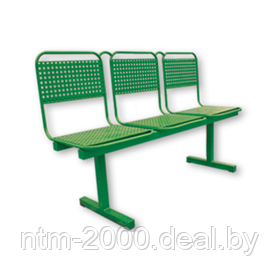 Секция стульев Бриз-3 (3-х местные, перфорированный металл)