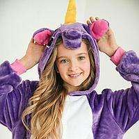 Пижама Кигуруми Единорог фиолетовый (детская)(рост 140-149 см)