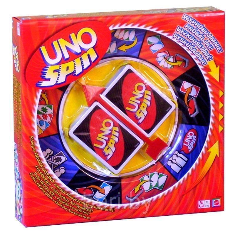 XQ-0129Y "UNO SPIN" (Уно спин) настольная игра для всей семьи, уно карты, уно колесо