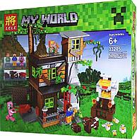 Конструктор Майнкрафт Лесной домик 33205, аналог Лего Minecraft