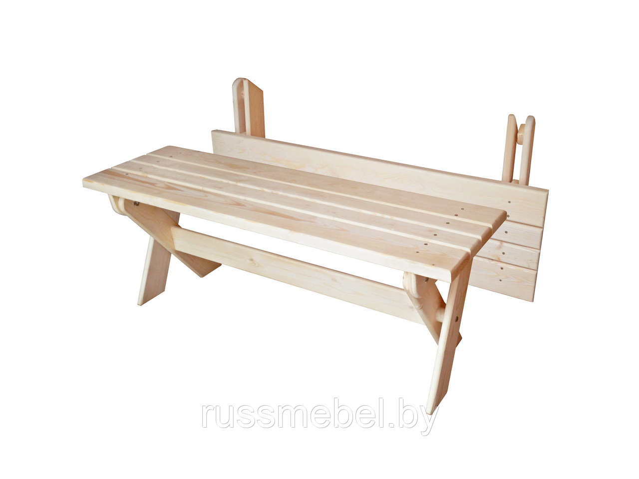 Лавка складная из массива 1200