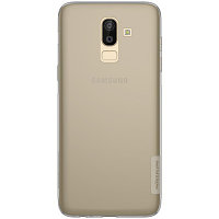 Силиконовый чехол Nillkin Nature TPU Case Серый для Samsung Galaxy J8