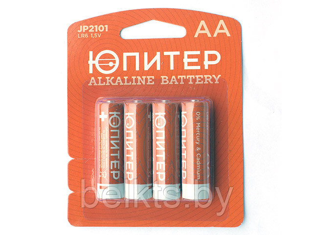 Батарейка AA LR6 1,5V alkaline 4шт. ЮПИТЕР (JP2101)