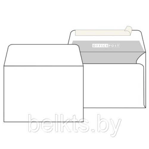 Конверт С5 (162х229),PostFix, белый, силиконовая лента, вн.запечатка, 80гр/м2, арт. 1403