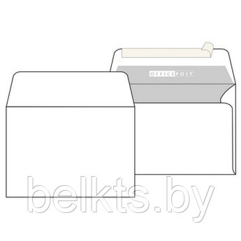 Конверт С5 (162х229),PostFix, белый, силиконовая лента, вн.запечатка, 80гр/м2, арт. 1403
