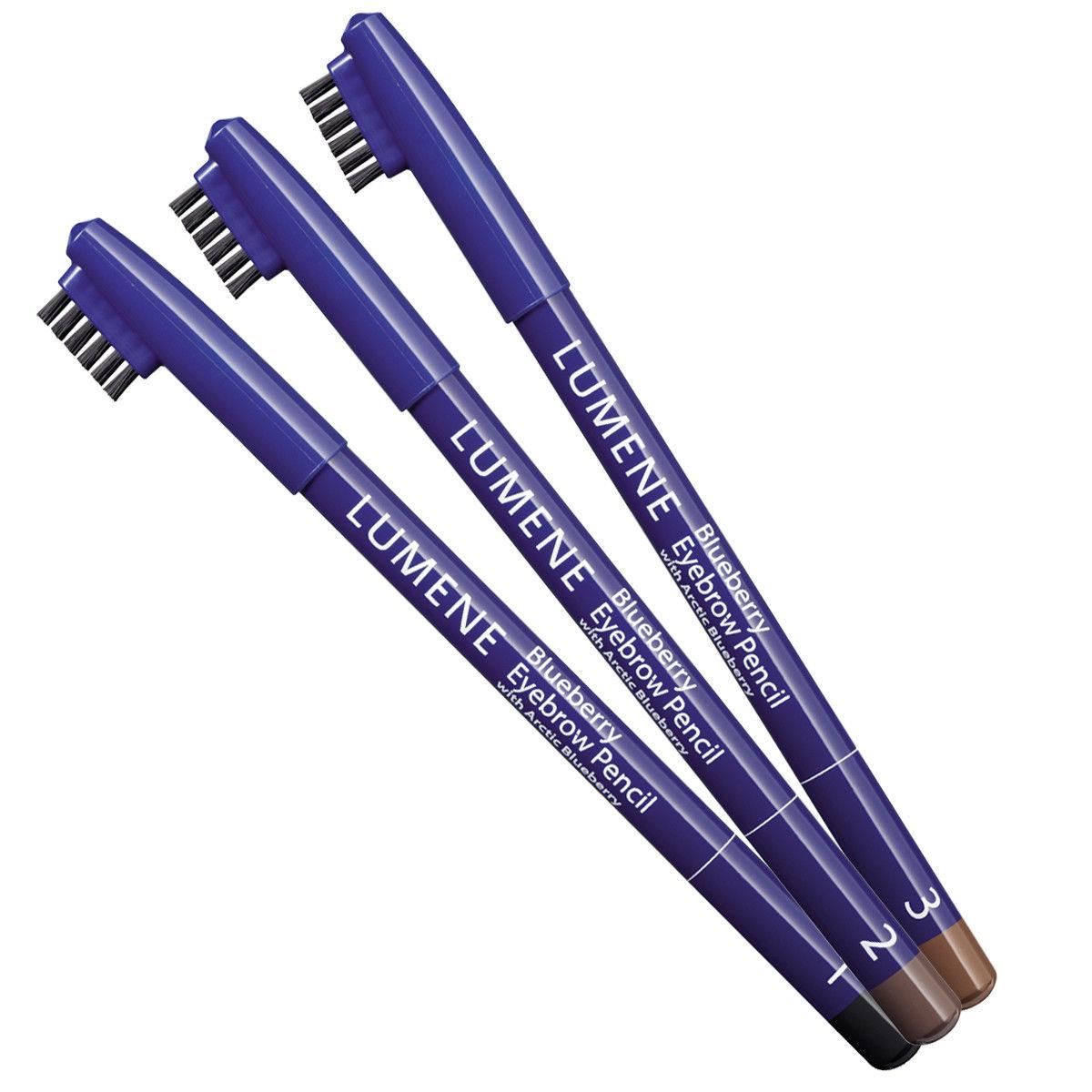 Lumene Blueberry Eyebrow Pencil 1 Grey Black Карандаш для бровей