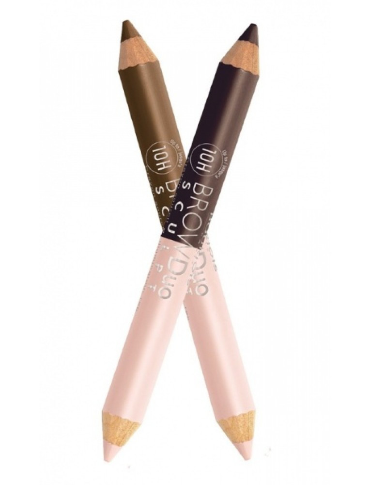 Bourjois Карандаш и Хайлайтер для бровей Brow Duo Sculpt 23 темно-коричневый