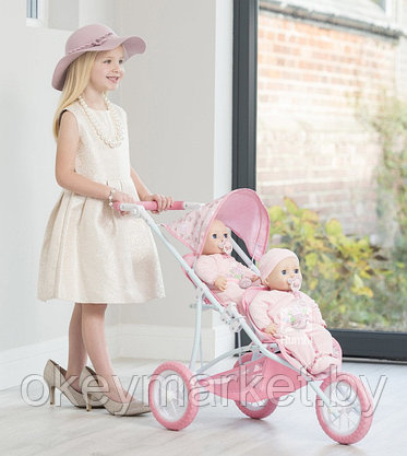 Коляска для кукол Baby Annabell трехколесная для двойни 1423481, фото 2
