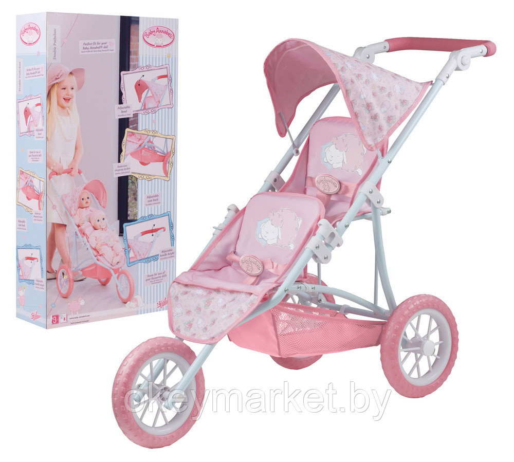 Коляска для кукол Baby Annabell трехколесная для двойни 1423481