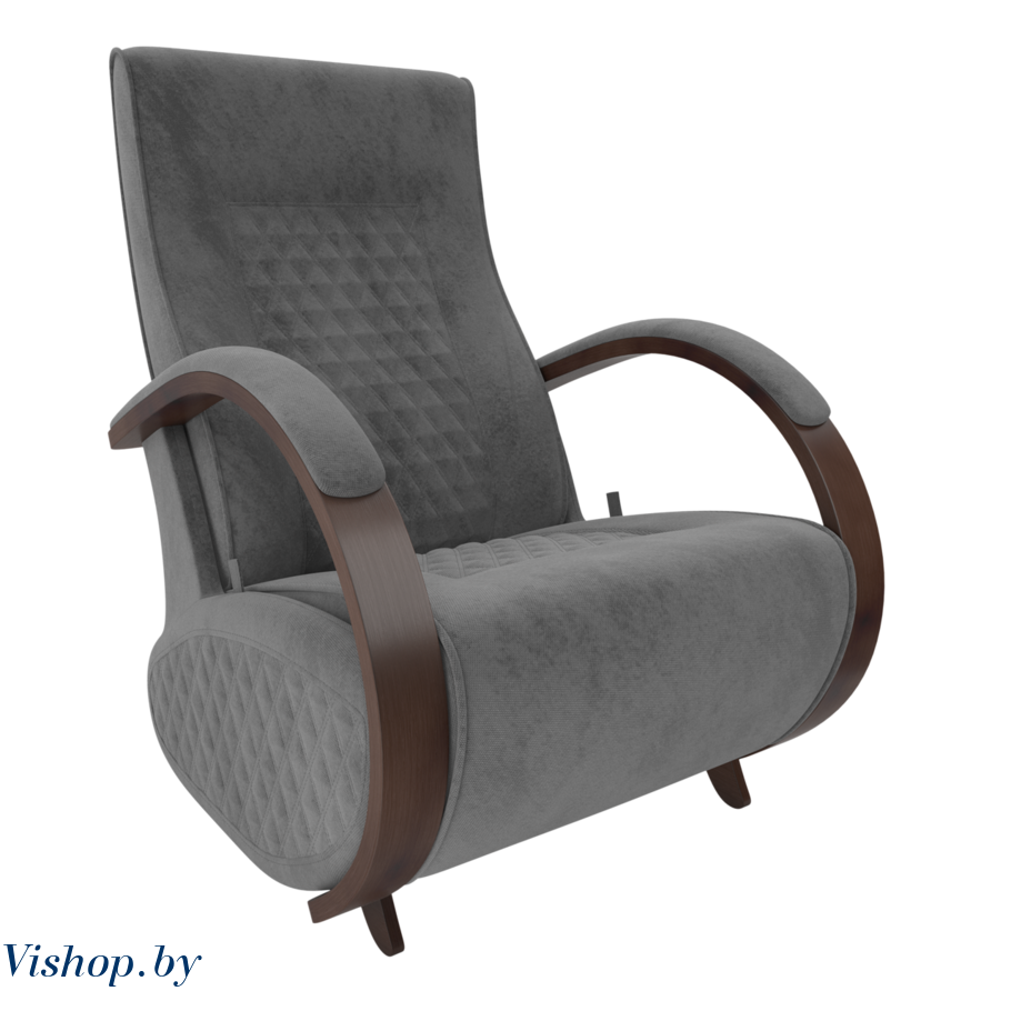 Кресло глайдер Balance-3 Verona Antrazite grey, орех