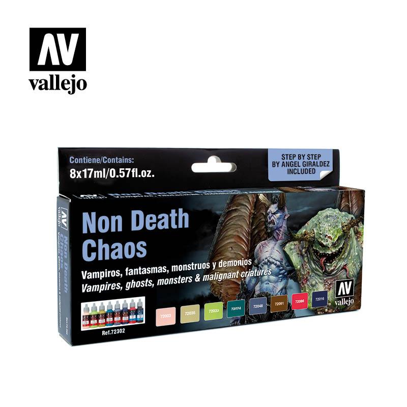 Набор ариловых красок для фэнтези минитюр NON DEATH CHAOS, 8х17мл, Vallejo