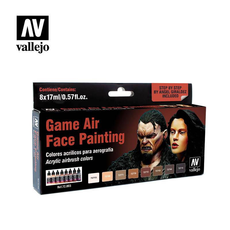 Набор акриловых красок для лиц минитюр FACE PAINTING, 8х17мл, Vallejo - фото 1 - id-p87593155