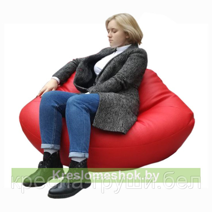Кресло мешок Губы экокожа (110 х 60 см) - фото 2 - id-p45555463