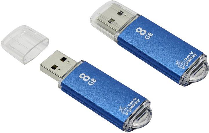 USB флеш-диск SmartBuy 8GB V-Cut Blue - фото 1 - id-p87646790