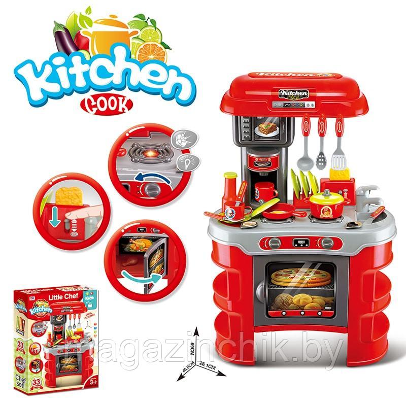 Детская игровая кухня 008-908A свет, звук, 33 предмета - фото 1 - id-p87247114