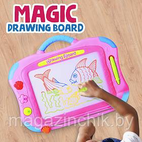 Игрушка развивающая Доска для рисования розовая 628-55 - фото 3 - id-p87273902