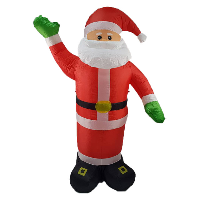 Фигура "Дед Мороз приветствует" 180 см надувная 3D с подсветкой VT18-21190