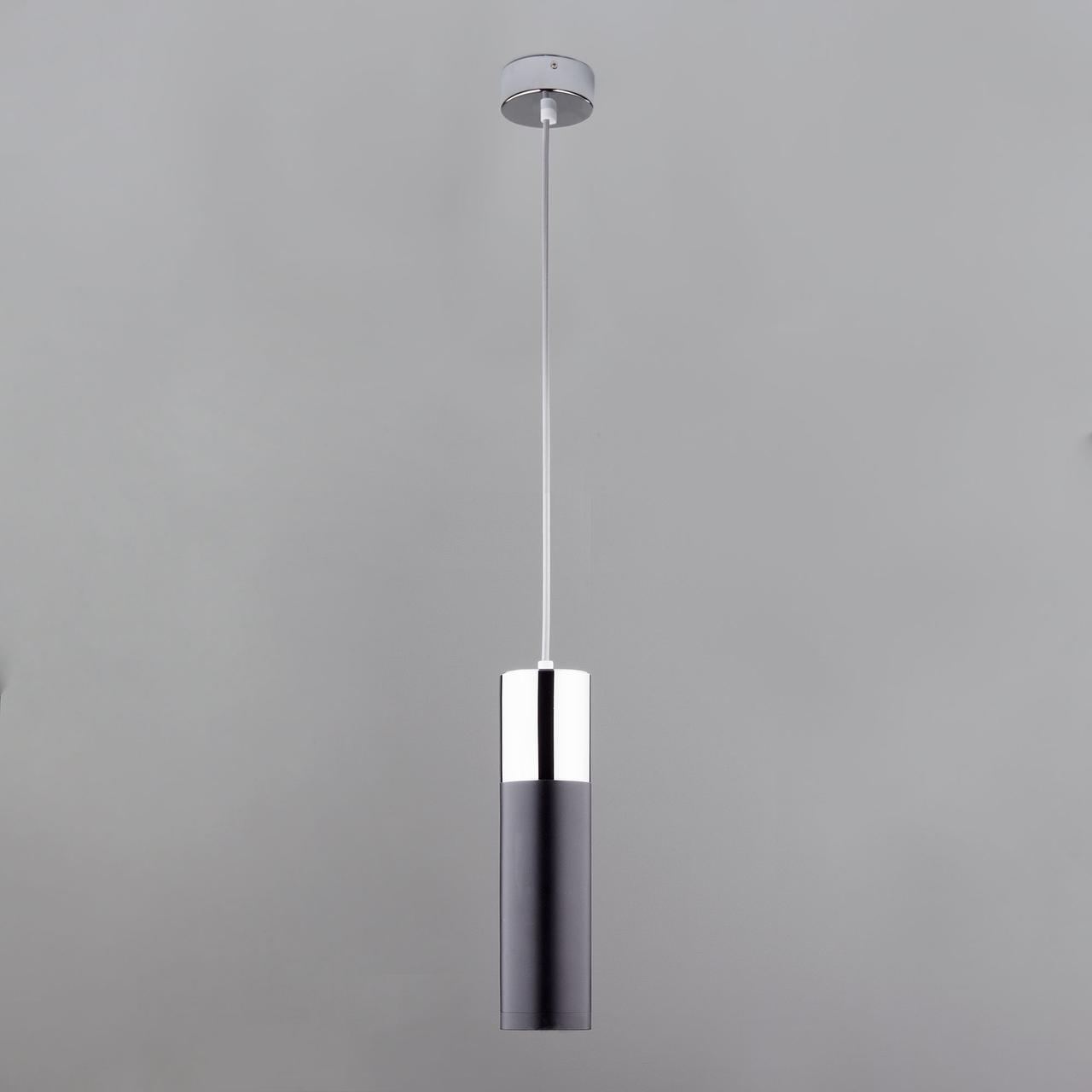 Светодиодный подвесной светильник 50135/1 LED хром/черный Double Topper Eurosvet - фото 1 - id-p87673655