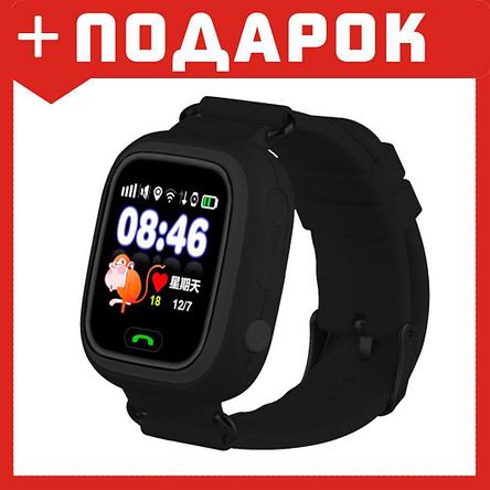 Умные (смарт) часы с GPS для детей Wonlex Q80 черный, фото 2