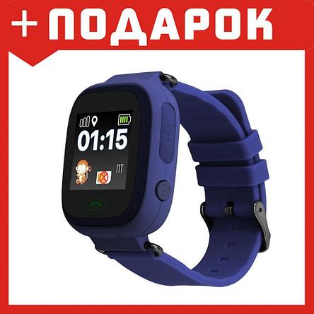 Умные (смарт) часы с GPS для детей Wonlex Q80 синий, фото 2