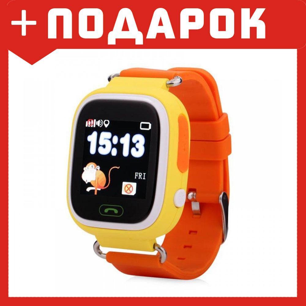 Умные (смарт) часы с GPS для детей Wonlex Q80 желтый - фото 1 - id-p87679076