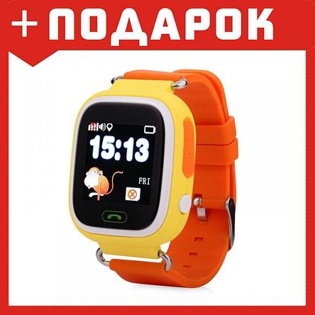 Детские умные часы-телефон Smart baby watch Q80 желтый, фото 2
