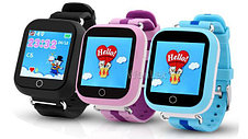 Детские умные часы-телефон Smart baby watch Q90 розовый, фото 2
