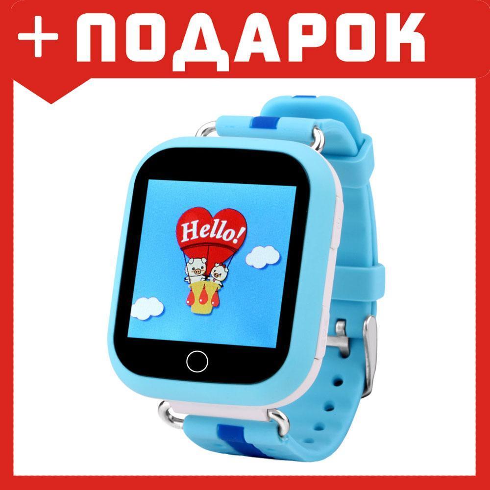 Умные (смарт) часы с GPS для детей Wonlex Q90 голубой - фото 1 - id-p87707567